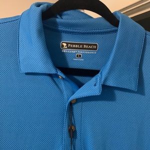 Mens golf blue collared shirt